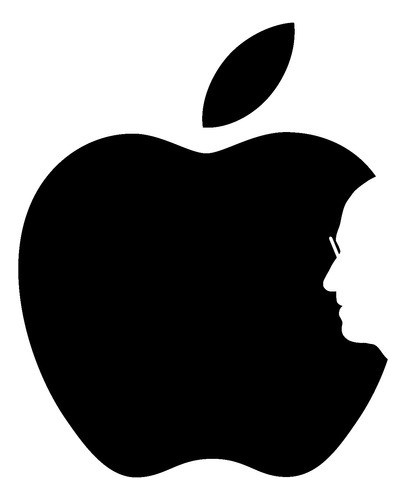Calco Sticker Vinilo Manzana Apple Steve Jobs Homenaje 15 0