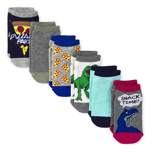 The Children's Place Boys' Ankle Socks 6-pack, H/t Hound, M 0