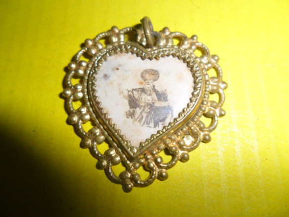 Medalla Medallita Relicario Retrato Santo Corazon Miniatura 0