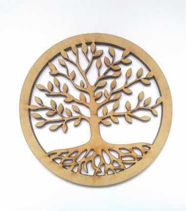 Mandalas Árbol De La Vida - Fibrofácil 10cm X10 Unidades 0