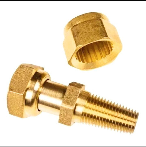 Conexión Plomo Bronce 1/2 Hembra Con Tuerca 3/4 0