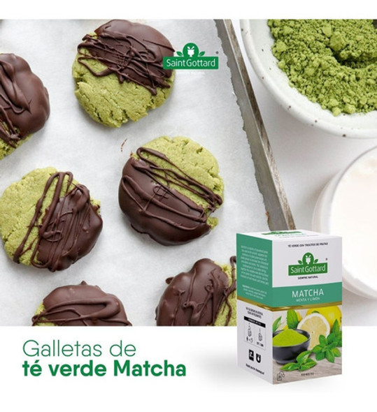 Infusion Matcha Menta Y Limon Saint Gottard - 20 Saquitos X3 1