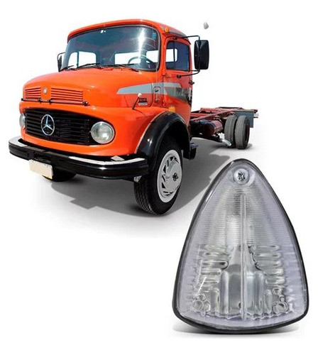 Lanterna Cabine Teto Coruja Caminhão Mb 1113 1313 Cristal 0
