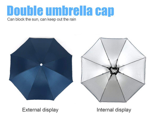 Sombrero Plegable Sombrilla Jardinería Pesca Sol Lluvia 1