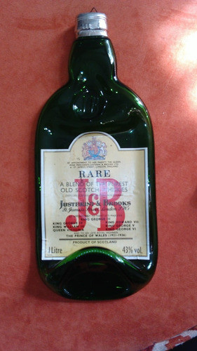 Par Botellas Aplanadas  Vidrio  Decorativas Para Colgar Bar 1