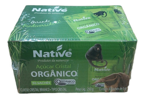 Açúcar Orgânico Native Sachê Kit Com 600 Sachês De 5g 1
