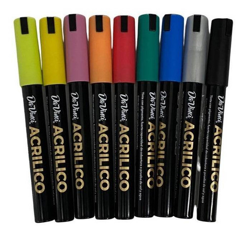 Marcador Acrílico Negro - Da Vinci - Mosca 0