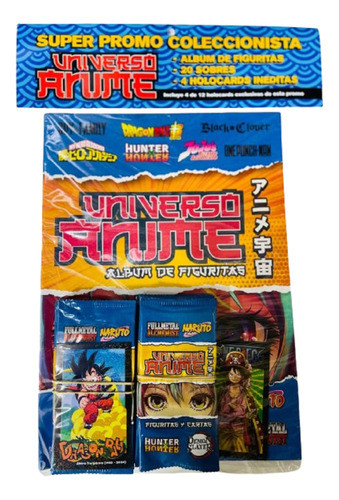 Álbum+ Figuritas X20 +4 Holocards Inedit Universo Anime. Rey 0