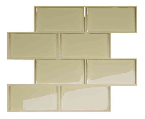 Pastilha Adesiva Resinada Lavável Metro Creme 23,5 X 24cm 0
