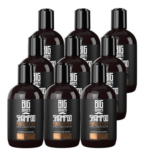 Shampoo Fortalecedor Barba Big Barber 250ml Caixa Com 9 Unid 0