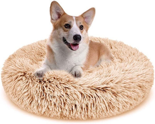 Cama Peluda Grande Para Mascotas Perro Y Gato Lavable 40cm 0