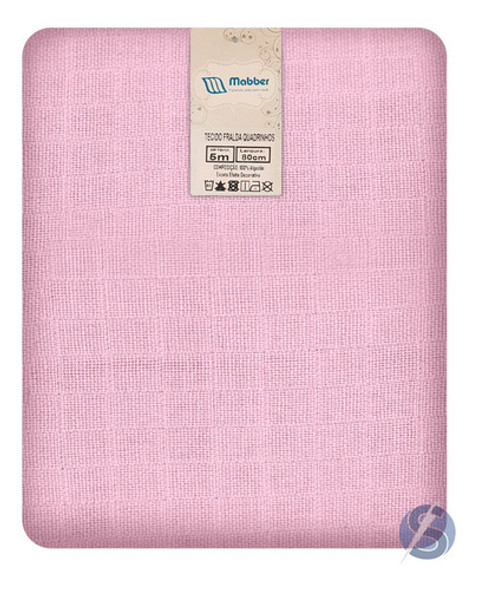 Fralda Quadriculada Rosa Mabber 5m 0