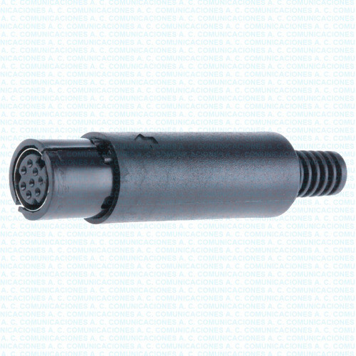 Conector Hembra Mini Din 8 Cont. Cable Fact. Cuot. 0