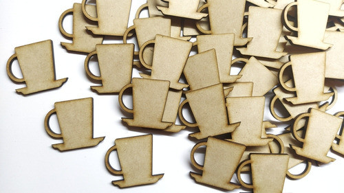 30 Tazas Fibrofacil 4cm Para Pintar Modelo 2 1