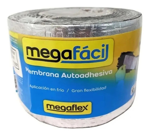 Membrana Asfaltica Autoadhesiva 25cm X 25 Mts. Megaflex 1