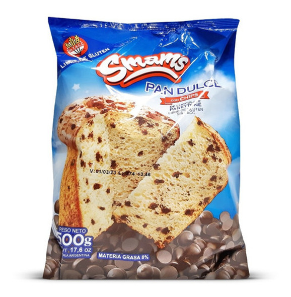 Pan Dulce Chips De Chocolate Smams Panettone Sin Tac 500g X2 1 Pan Dulce Chips De Chocolate Smams Panettone Sin Tac 500g X2 1