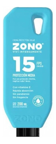 Zono Crema Protectora Solar Fps 15 C/vitamina E 200ml 0