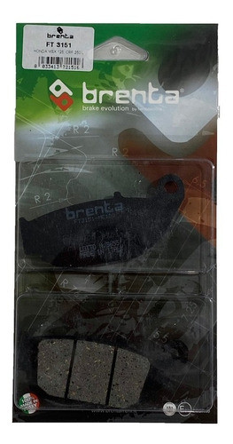 Pastilla Freno Brenta Ft3151 Fa629 Honda Cbx 250 New Trasera 0