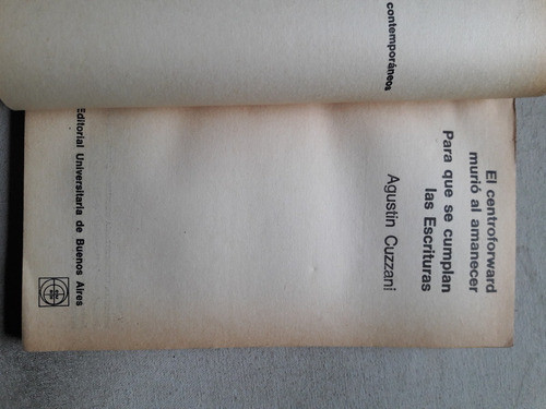 El Centroforward Murio Al Amanecer - Agustin Cuzzani - 1966 1