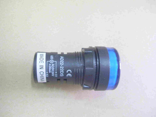Luz Piloto Ojo De Buey Azul 24v A Led Para Tablero Dia 22mm 0