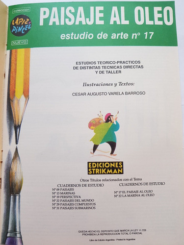 Libro Paisaje Al Oleo N.17 Colección Lapiz Y Pincel 1