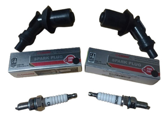 Juego De Capuchones Y Bujias Mondial Hd 250/254 - Bmd Motos 0