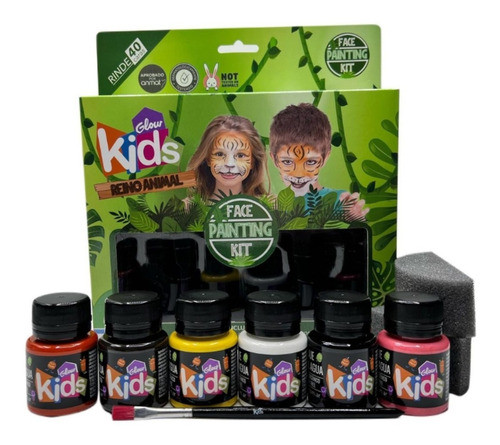 Kit Maquillaje Infantil Glow Kids Reino Animal Hipoalergenic 0