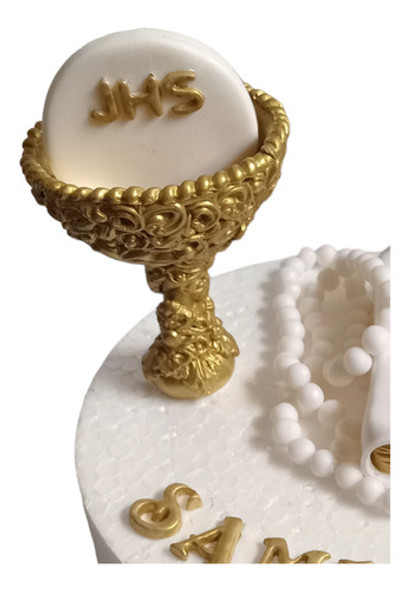 Adorno Torta Comunion Caliz  Porcelana Fria 0 Adorno Torta Comunion Caliz  Porcelana Fria 0