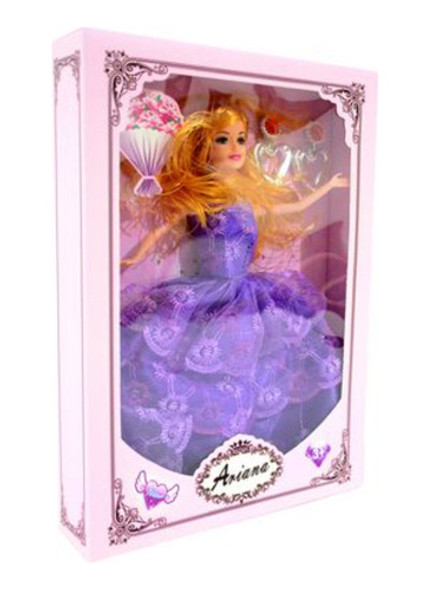 Muñeca Con Vestido De Fiesta En Caja 23x32cm X Unidad - 5048 0