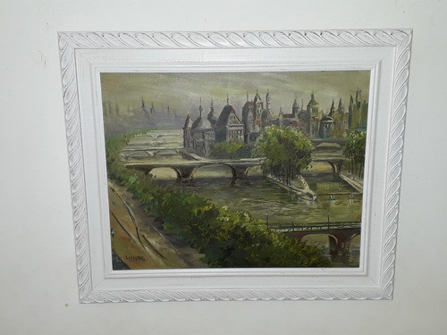 1654-  Luis Mattos Ast 63x53 C/mold. Ilhas D' La Cite Paris. 0