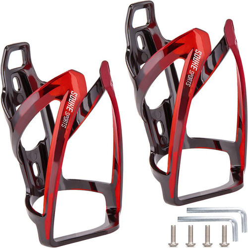 Soporte Para Botella Para Bicicleta Negro Y Rojo X2 Plast... 0