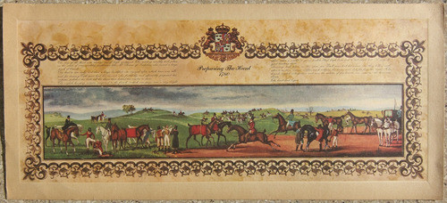 Grabado Inglés Original 27x61cm Nektararte 0