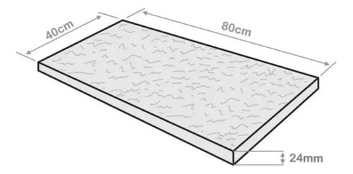 Molde Abs 2mm Rústica  80x40cm Alt.25mm 1