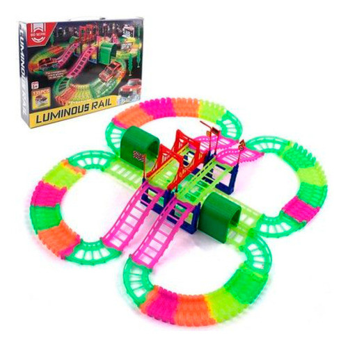Pista Luminosa Con Puentes Y Tunel En Caja 39x27cm - 55617 0