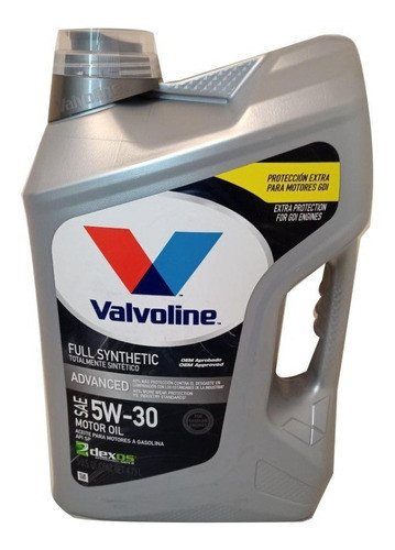 Aceite Sintetico 5w30 Valvoline Advanced X 4.73 Lt 0