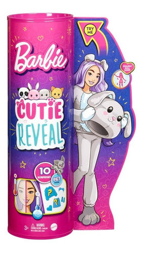 Muñeca Barbie Cutie Reveal Hhg18 Perrito Mattel 0