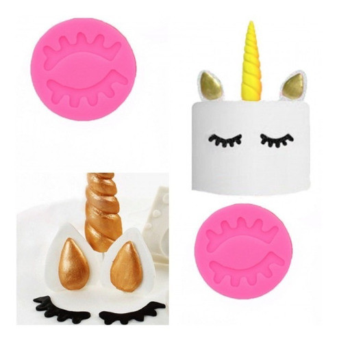 Molde De Silicone Cilios Decorar Unicornios 0