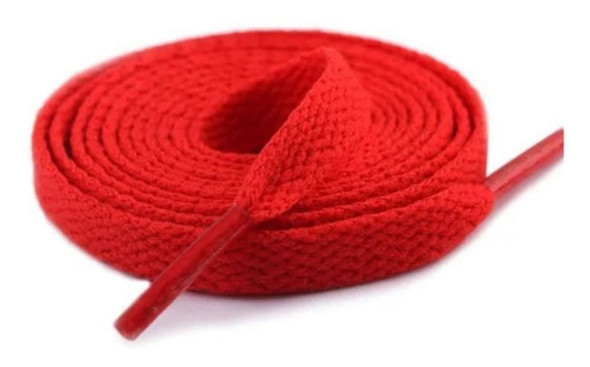 Par Cadarço Flat Tenis Air Jordan 1 - Vermelha - 180cm 0