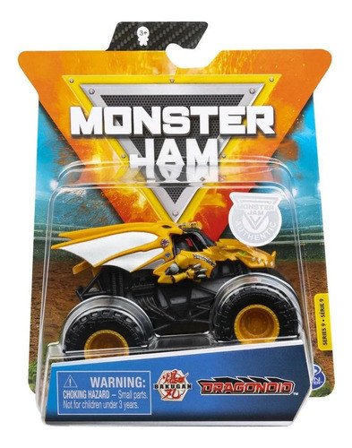 Monster Jam Truck Car Dragonoio Warrior True Metal 1:64 0