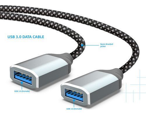 Sovunis Cable De Extensin Usb, Usb 3.0 Hembra A Hembra, Cabl 1