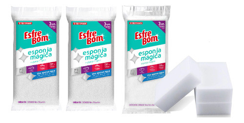 9 Esponja Mágica Limpeza Multiuso Bucha Tira Manchas Tênis 0