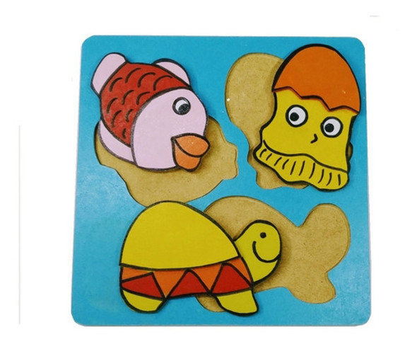 Encaje Relieve 22 X 22cm Madera Material Didactico M2 Piwrsa 0