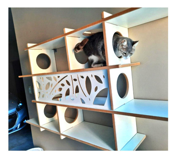 Circuito Aéreo P/ Gatos Y Biblioteca Escandinava Integrada 0