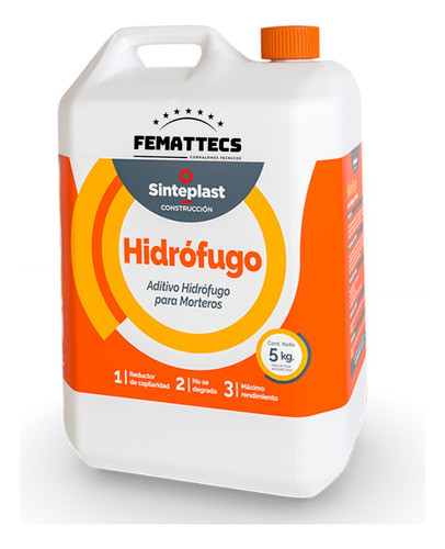 Hidrófugo Aditivo Para Mortero Sinteplast - Femattec 5kg 0