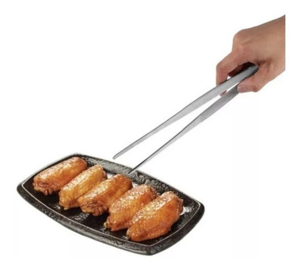 Kit - Pinça 30cm + Pinça 12,5cm - Gastronomia - Inox - Reta 0