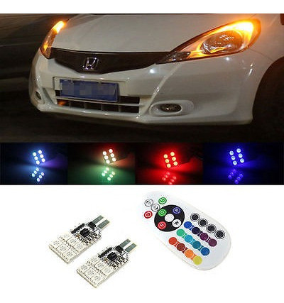 2 X T10 921 Alta Potencia Rgb Led Multicolor Aparcamiento In 1