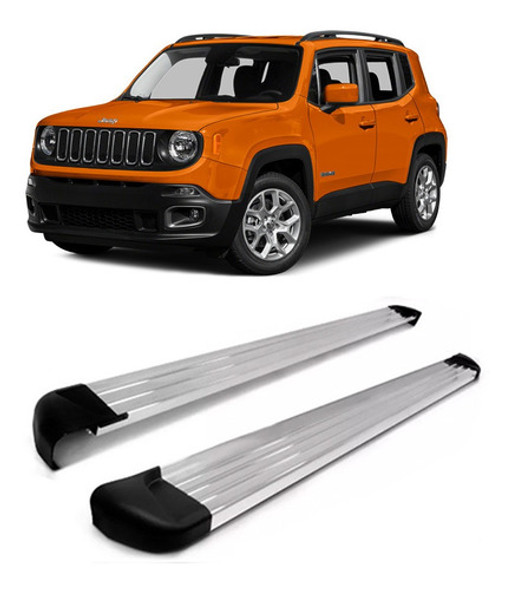 Estribo Plano En Aluminio Pulido Jeep Renegade 0