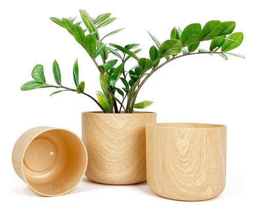 Macetas De Plástico Bureebo Para Interiores, Macetas Decorat 0
