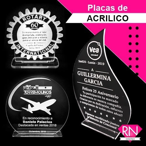 8 Trofeo, Premio, Placa De Acrílico Grabado - 15x10 Cm 1