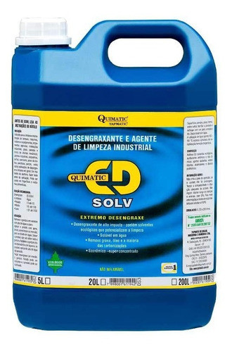 Desengraxante Quimatic Ed Solv Tapmatic - 5 Litros 0